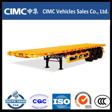 Cimc 3 Axle Container Semi Trailer Flat Bed Trailer